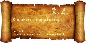 Kerekes Leopoldina névjegykártya